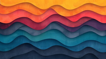 Obraz premium Abstract wavy patterns in vibrant colors.