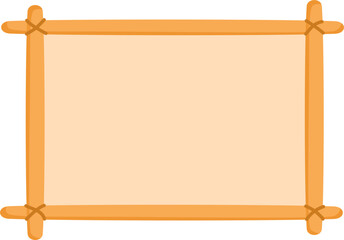 Handdrawn wooden signboard illustration