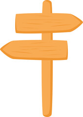 Handdrawn wooden signboard illustration