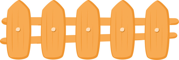 Handdrawn wooden fence illustration