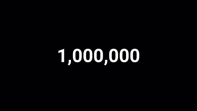 Stock Video ID: 3655621327

Number counter animation from zero to one million numbers on a transparent background, Animated counting Numbers from 0 to 1000000 with alpha channel, Counting number anima