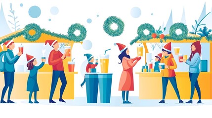Christmas Market Drinks and Festive Fun