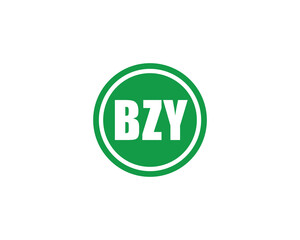 BZY Logo design vector template. BZY