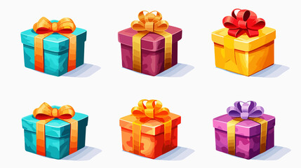 Vibrant Colorful Gift Boxes with Fashionable Ribbons for Special Occasions