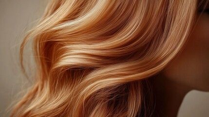 Fototapeta premium A professional blow-drying session with a heat protectant serum applied beforehand, ensuring the hair stays smooth and shiny, with reduced damage from heat styling