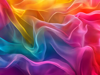 Fototapeta premium Holographic neon background ,Colorful psychedelic abstract. Pastel color waves for background