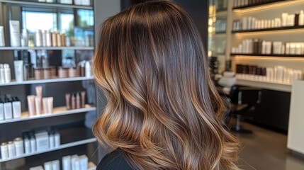 A professional stylist applying balayage highlights, creating natural-looking, sun-kissed color with seamless transitions from dark roots to lighter ends for a soft, blended finish