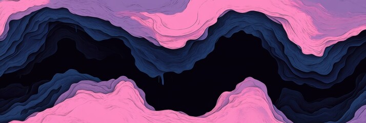 Obraz premium 抽象的なピンクと紫の渦巻き模様が描かれた背景のアート