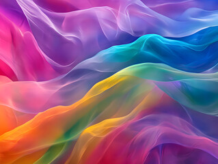Obraz premium Holographic Background. Iridescent Fabric with Holographic Texture, Vibrant Abstract Background.