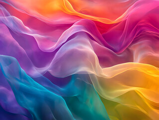 Obraz premium Holographic neon background ,Colorful psychedelic abstract. Pastel color waves for background