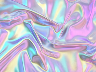 Fototapeta premium Holographic neon background ,Colorful psychedelic abstract. Pastel color waves for background