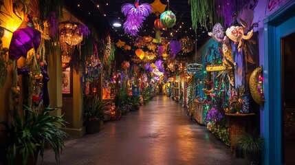 Mardi gras decorations in New Orleans