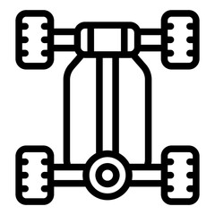 Chassis of RC car with detailed structural design
