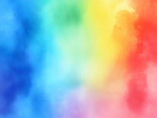 7水彩カラフルグラデーション虹色/Watercolour colourful gradient rainbow colours　Gererated AI
