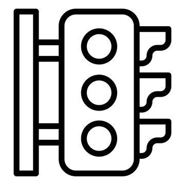 recommend clip art: Traffic lights outline icon with realistic signal design for RC setups