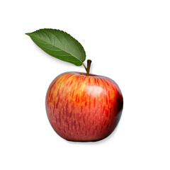 Set of ripe whole apple fruit