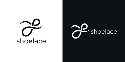 letter S with shoelace logo design graphic icon