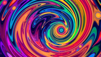 Colorful spiral design with abstract background