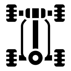 Chassis of RC car with detailed structural design