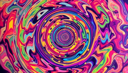Colorful spiral design with abstract background