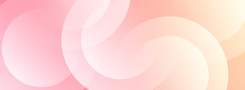 minimalist banner backgorund.simple design.pink nad yellow gradations.pastel bright color.abstract circle shape.memphis.eps 10