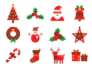 Christmas elements Set Vector Illustration