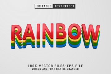Rainbow Editable Text Effect