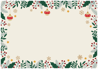 クリスマスフレームのヒイラギ飾り34の3