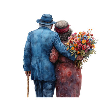 recommend clip art: Old Couple Walking. Old Couple Cliparts. The Old Couple Back Clipart.