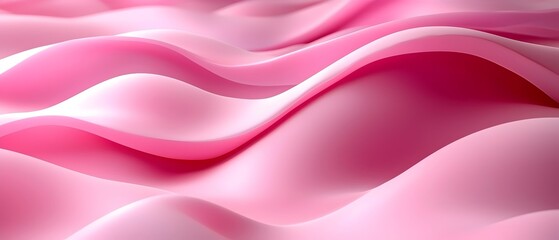 An abstract representation of flowing pink waves, creating a soft and dreamy atmosphere. The smooth textures evoke a sense of calmness and elegance.