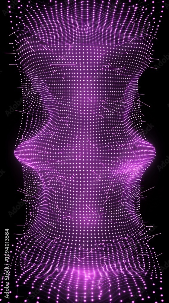 Poster mesmerizing abstract digital artwork featuring a captivating display of fractal inspired luminous wa