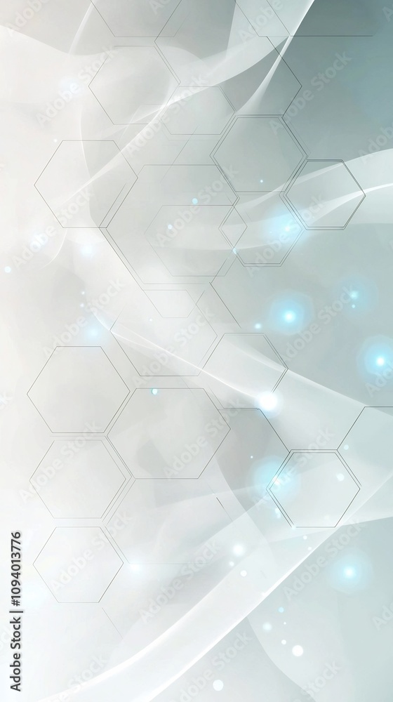 Poster elegant crystalline hexagonal mosaic minimalist glowing low polygon background for digital design gr