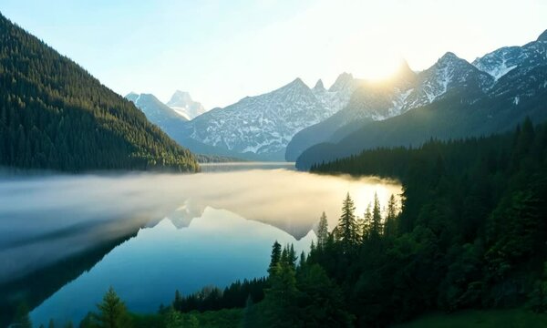 Danau di pagi hari 