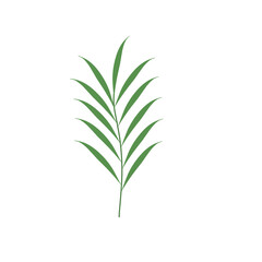 Naklejka premium Simple hand drawn green leaf illustration 