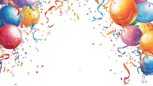 balloons on a white background