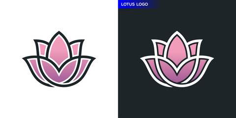 Lotus logo. Flower, beauty, nature. Icon symbol design template EPS 10.