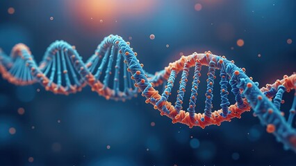Cadena de DNA, vista microscópica. 