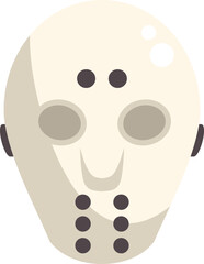 Hockey goalie mask protecting the face from injuries, isolated on a white background