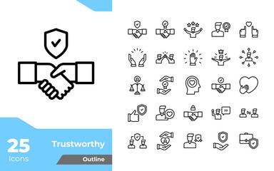 Trustworthy Outline Icons