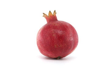 Fresh Whole Pomegranate Isolated on a White Background