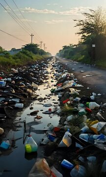 Roadside Trash Reflecting Litter Problem
