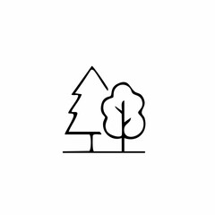 Simple Icon of Two Trees
