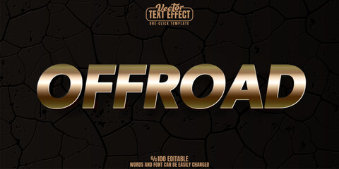 Offroad editable text effect, customizable adventure and mud 3d font style © LetsSmile