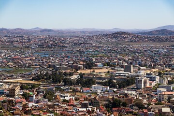 Fototapeta premium Aerial View of Residential Antananarivo in Madagascar