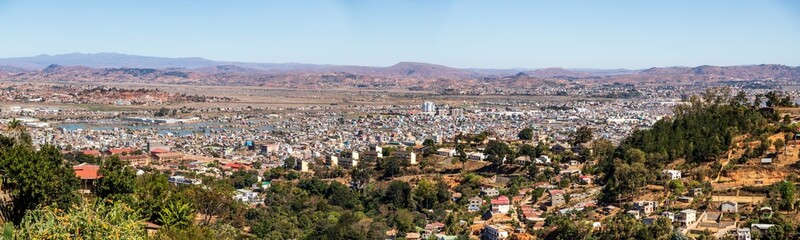 Panoramic View of Antananarivo City in Madagascar