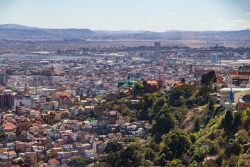 Aerial View of Residential Antananarivo in Madagascar