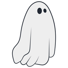 Vector illustration of a variety of Halloween ghost. Halloween set of  ghost.