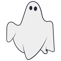 Vector illustration of a variety of Halloween ghost. Halloween set of  ghost.