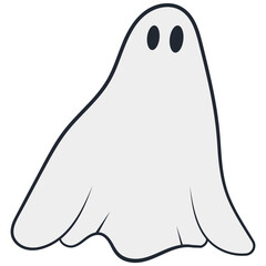Vector illustration of a variety of Halloween ghost. Halloween set of  ghost.