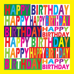 Happy birthday pattern with birthday text pattern for gift wrap

